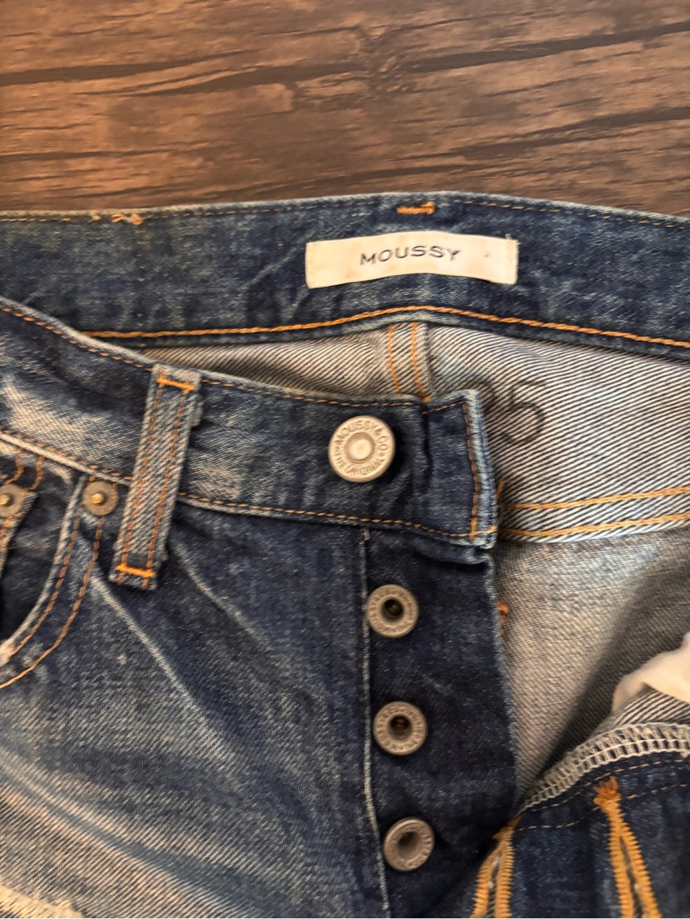 Moussy button fly jeans size waist 25 - Picture 5 of 6
